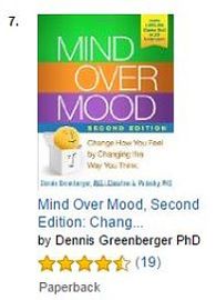 screenshot from amazon canada showing mind over mood second edition ranked number 7 in the top 100 books