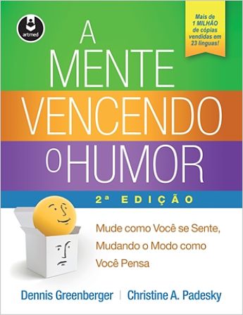 cover of portuguese translation of the second edition of mind over mood